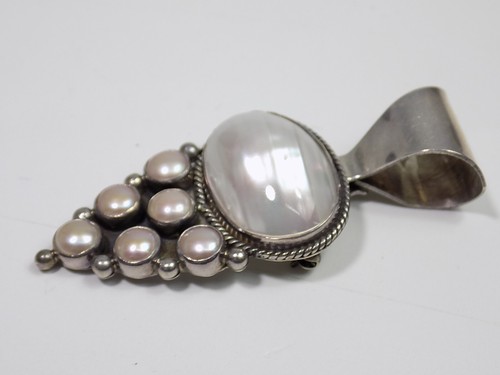 Original Navajo Anhänger Brosche Ganado Sterling Silber American Nativo Arts - Picture 3 of 10