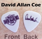 David Allan Coe  2-sided signature Novelty guitar pick  (S-2377)