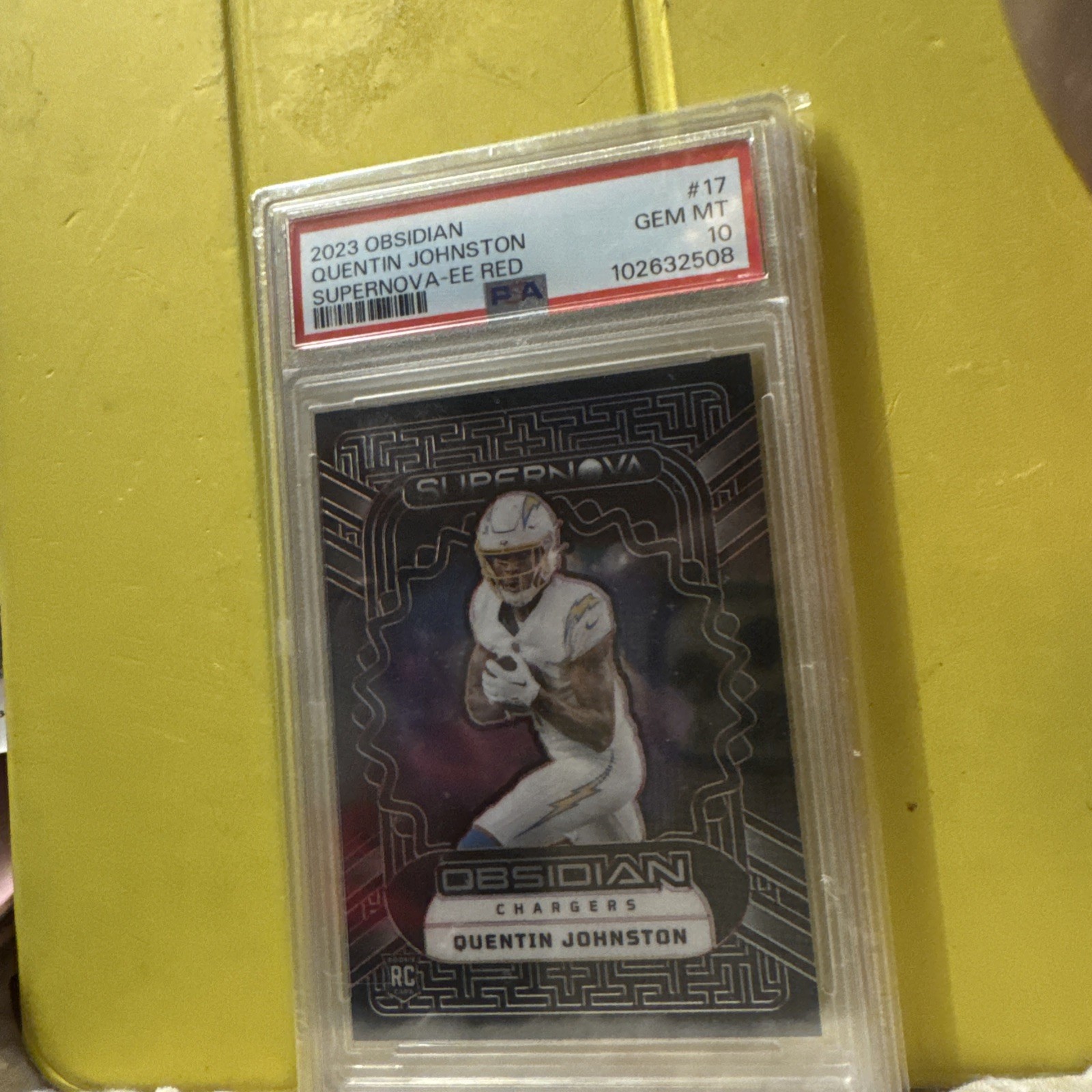 Quentin Johnston Panini Obsidian Supernova #17 Electric Etch Red