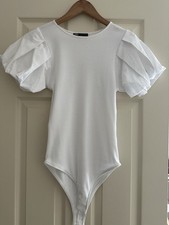Zara White Bodysuit Size M