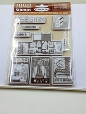 NEW Stamperia High Definition Stamp Design 8 Rubber Stamps 3 Words 5 Graphics
