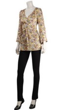 DIANE von FURSTENBERG CLAUDE TEA CAKES TUNIC TOP - US 10 - UK 14