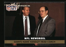1991 Pro Set #685 Giants Name Handley Head Coach