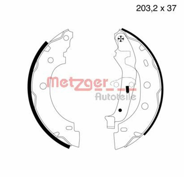 Metzger Autoteile Bremsbackensatz Mg 706 FüR FC0 KC0 Kangoo Renault FC01 FC0A-image