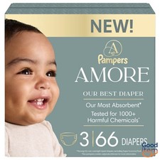Amore by Pampers Diapers Super Pack - Size 3-66ct: Diaper Weight Range 13-24 Lbs
