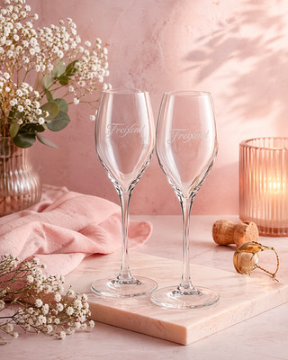 Freixenet Sektgläser 6er Set   geeicht | Original Markenqualität aus Spanien