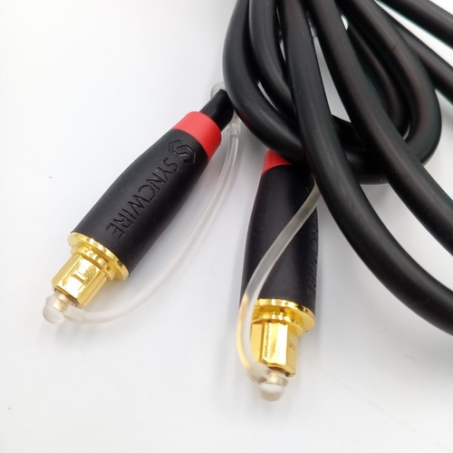 Digital Audio Optical Cable 6FT Black & Red Great For Gaming In HD Sound Works - Picture 2 of 2