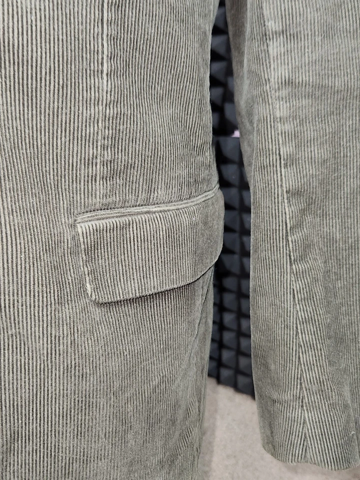 Juicy Couture вельветовая кожа локоть мужской 42R зеленый блейзер Sport пальто куртка - Изображение 3 из 4