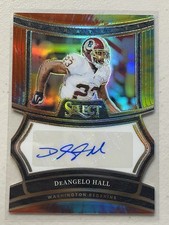 DeAngelo Hall 2024 Panini Select /25 Tie Dye Die Cut Prizm Auto Autograph SP-DHL
