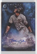 2016 Bowman Inception Prospect Auto Blue 87/99 Hunter Cole #PA-HC Auto 2f9