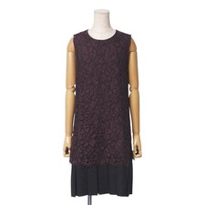 DOLCE&GABBANA one piece Size 40 Lace × Pleated Sleeveless Dress Made in Ita...