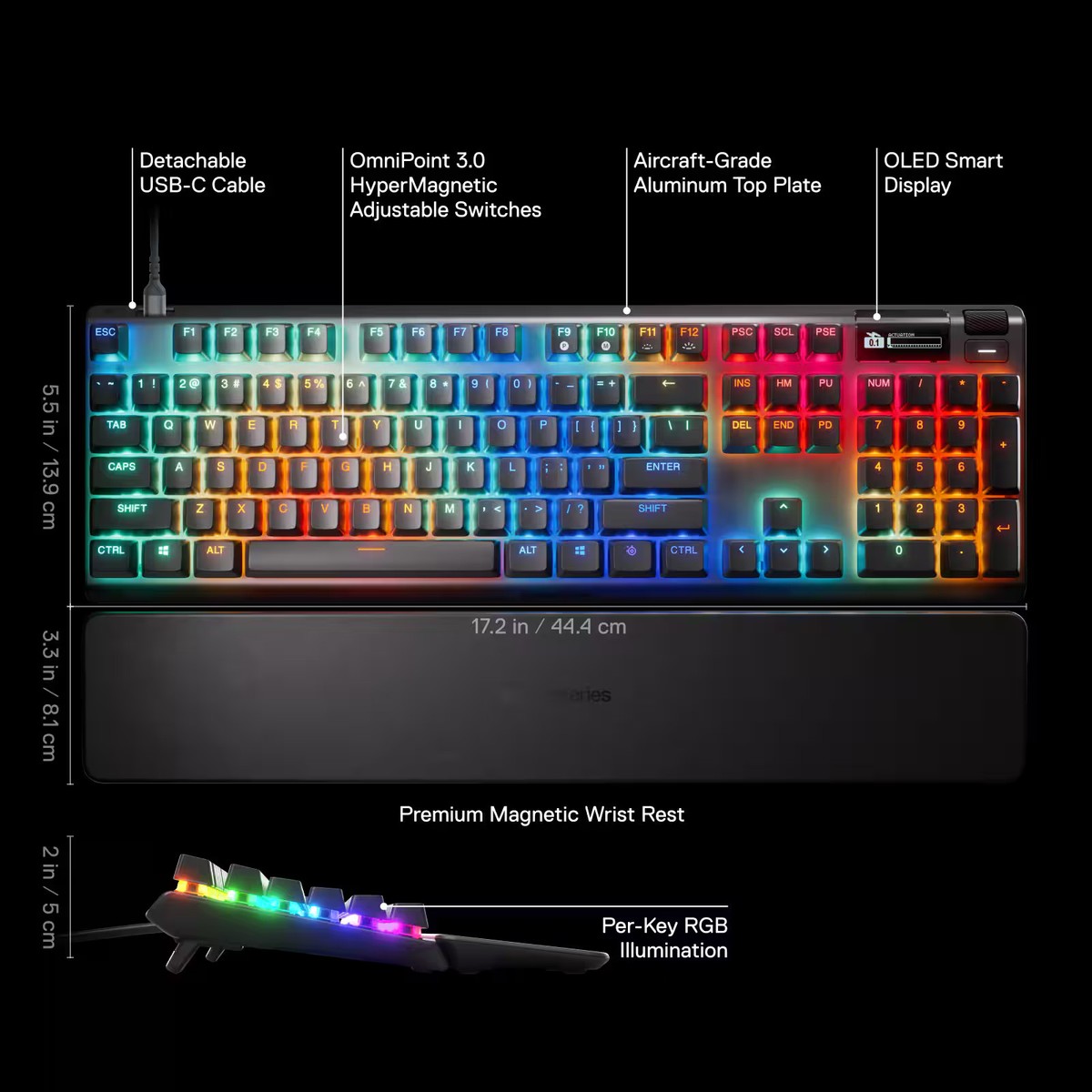 SteelSeries - Apex Pro Gen 3 Full Size Wired Mechanical