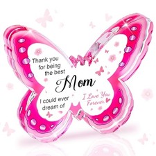 Mom Birthday Gifts from Daughter Son- Acrylic Butterfly Plaque Gifts for Mom