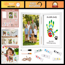 DIY Baby Handprint Kit - Keepsake Wooden Frame, Non-Toxic Paint, Perfect Gift fo