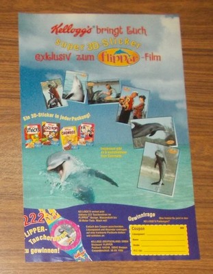 Seltene Werbung KELLOGG'S SMACKS FROOT LOOPS Flipper Film 3D-Sticker 1998