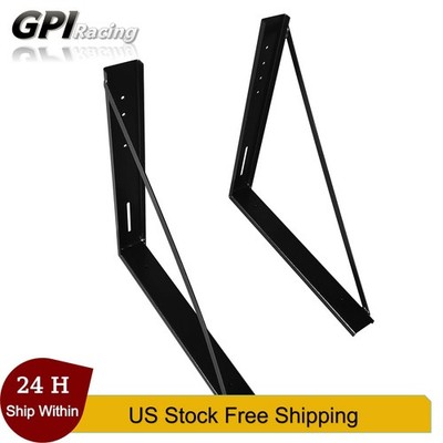 2PCS Steel Brackets, 24''x24'' 80mm Width Underbody Mount Kit for Trailer Toolbox