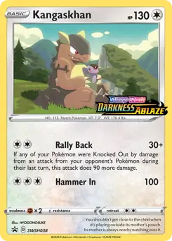 Kangaskhan - SWSH038 - Pokemon Sword & Shield Promo PreRelease Holo Rare Card NM