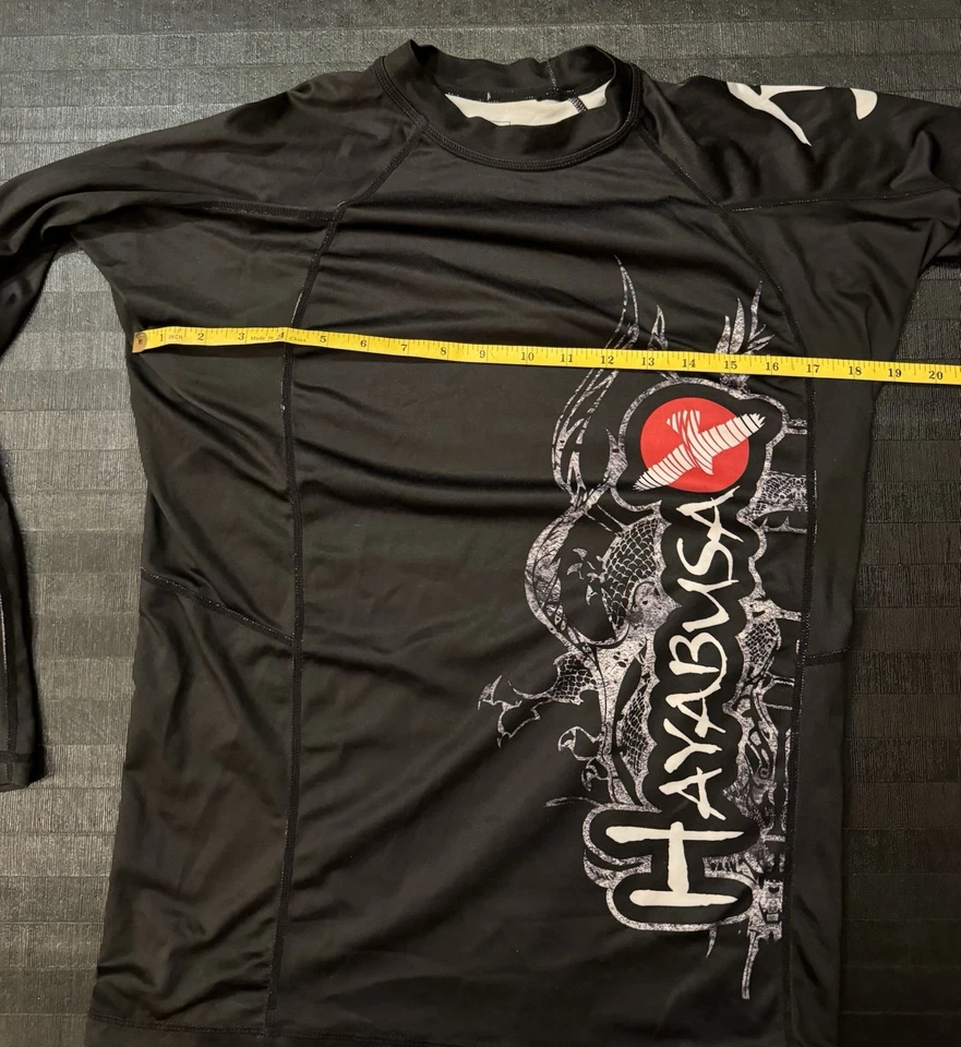 Camisa Hayabusa Mizuchi Rashguard Manga Larga Negra Para Hombre Talla M Foto 3 de 4