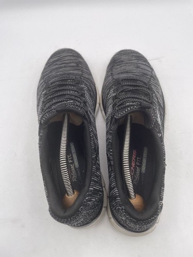 Skechers Relaxed Fit Memory Foam Athletic Shoes Women's Sz 9 Black Slip-On - Picture 4 of 7