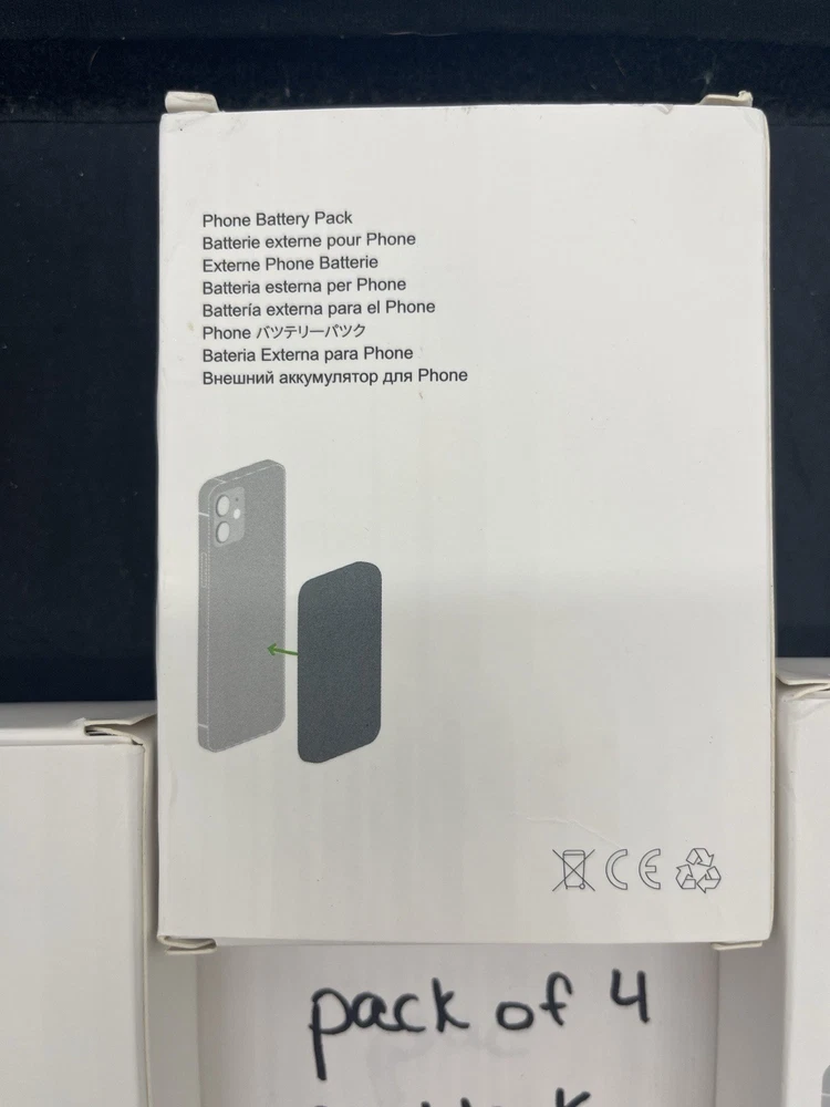 5000mAh Mini Magnetic Wireless Power Bank Portable Charger 4 Pack