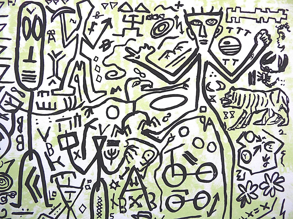 A. R. PENCK - "OHNE TITEL - GRÜNE VARIANTE" - FARBSERIGRAFIE - DRUCKKFRISCH !!! - Bild 4 von 4