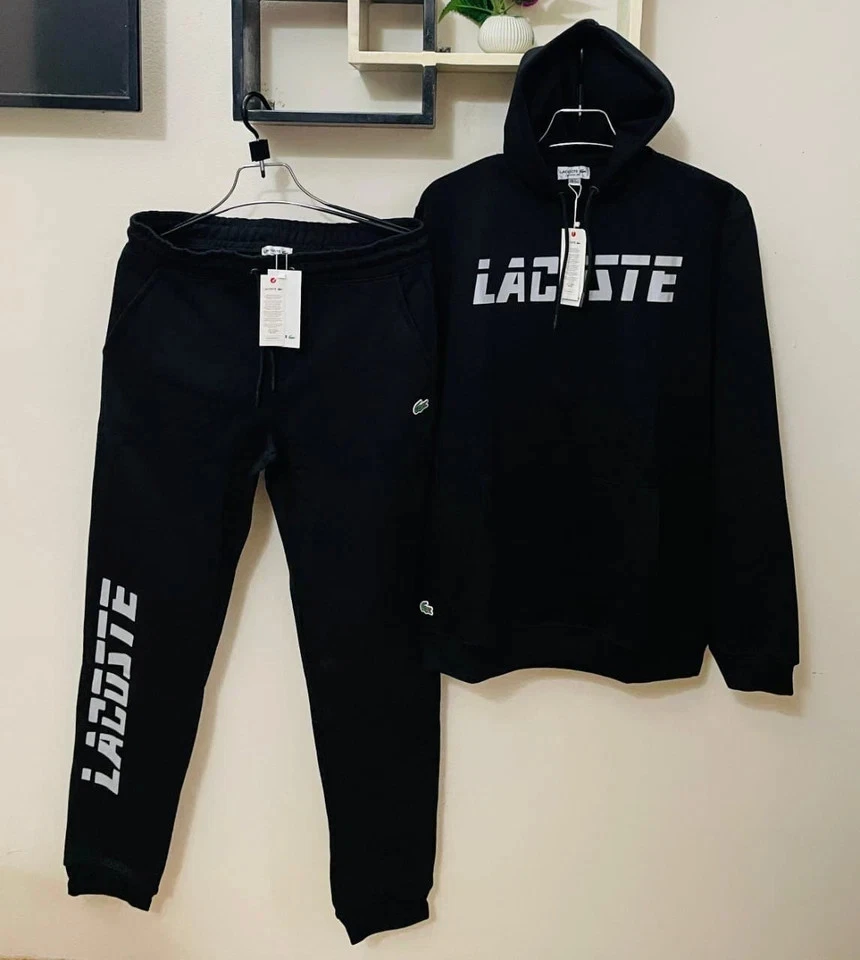 Conjunto de chándal con capucha Lacoste - Sudadera con capucha y pantalón polar con bolsillo canguro Foto 4 de 4