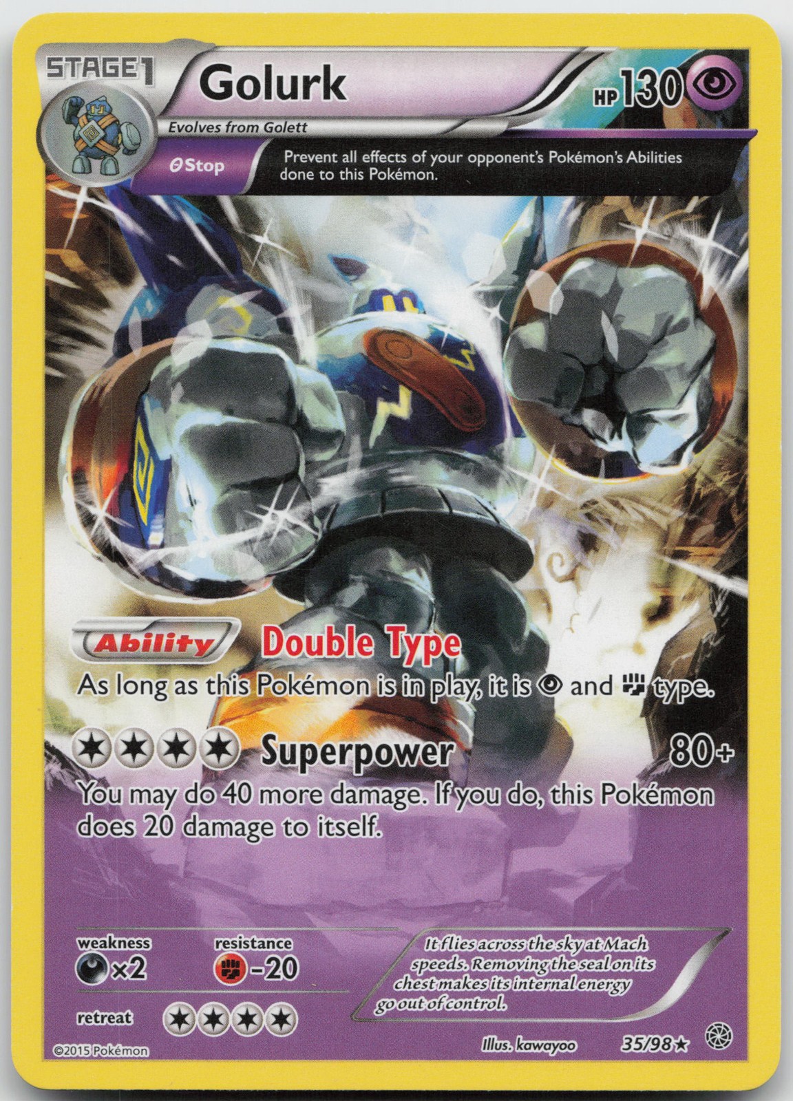 Golurk (35) Rare XY - Ancient Origins 35/98 LP