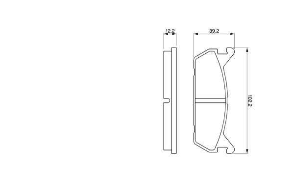 0 986 461 146 Bosch brake pad set, disc brake for Daihatsu, Mazda, Suzuki