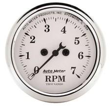 Autometer 1694 Old Tyme White Tachometer 2-116 7k Rpm In-dash Autometer 1694 Old Tyme White Tachometer 2-116 7k Rpm In-dash