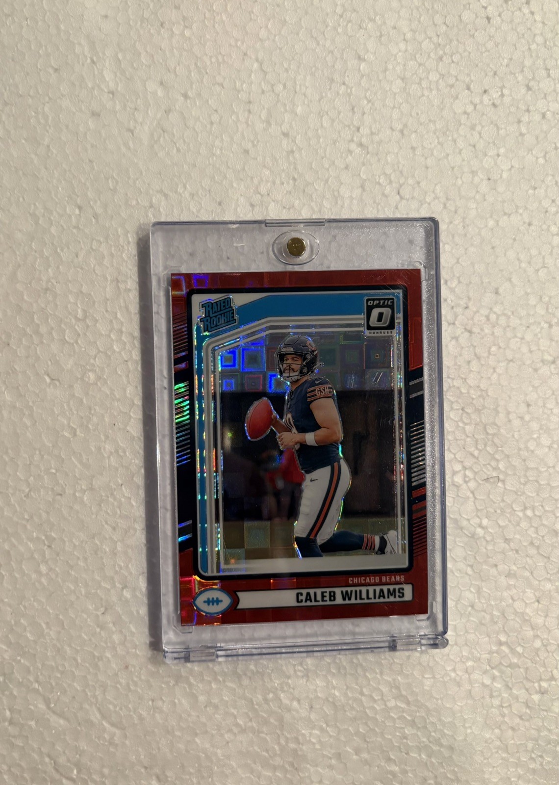 Caleb Williams 2024 Donruss Optic Preview Rookie #327 Red Pandora Prizm