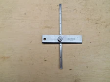 L.S. STARRETT No. 46 Depth Gage with Tempered No. 10 Graduated Steel Rule.