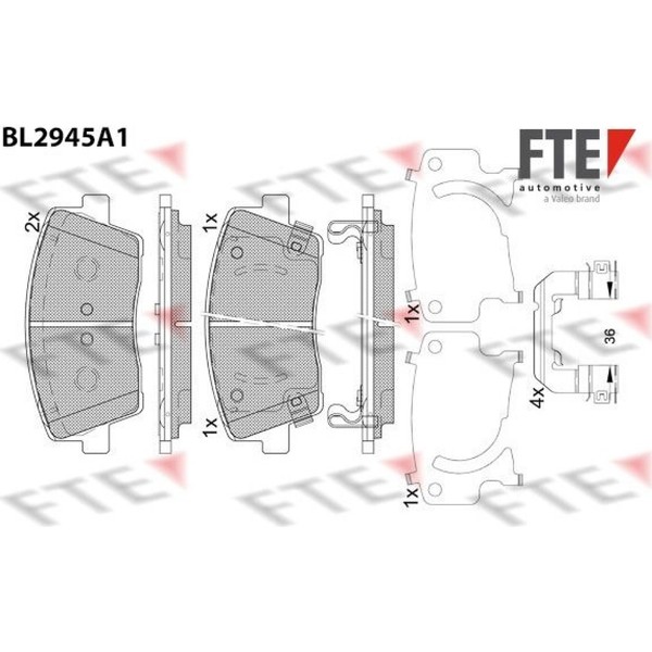 FTE 9011189 Bremsbelagsatz FüR KIA Genesis Stinger G70 CK IK-image