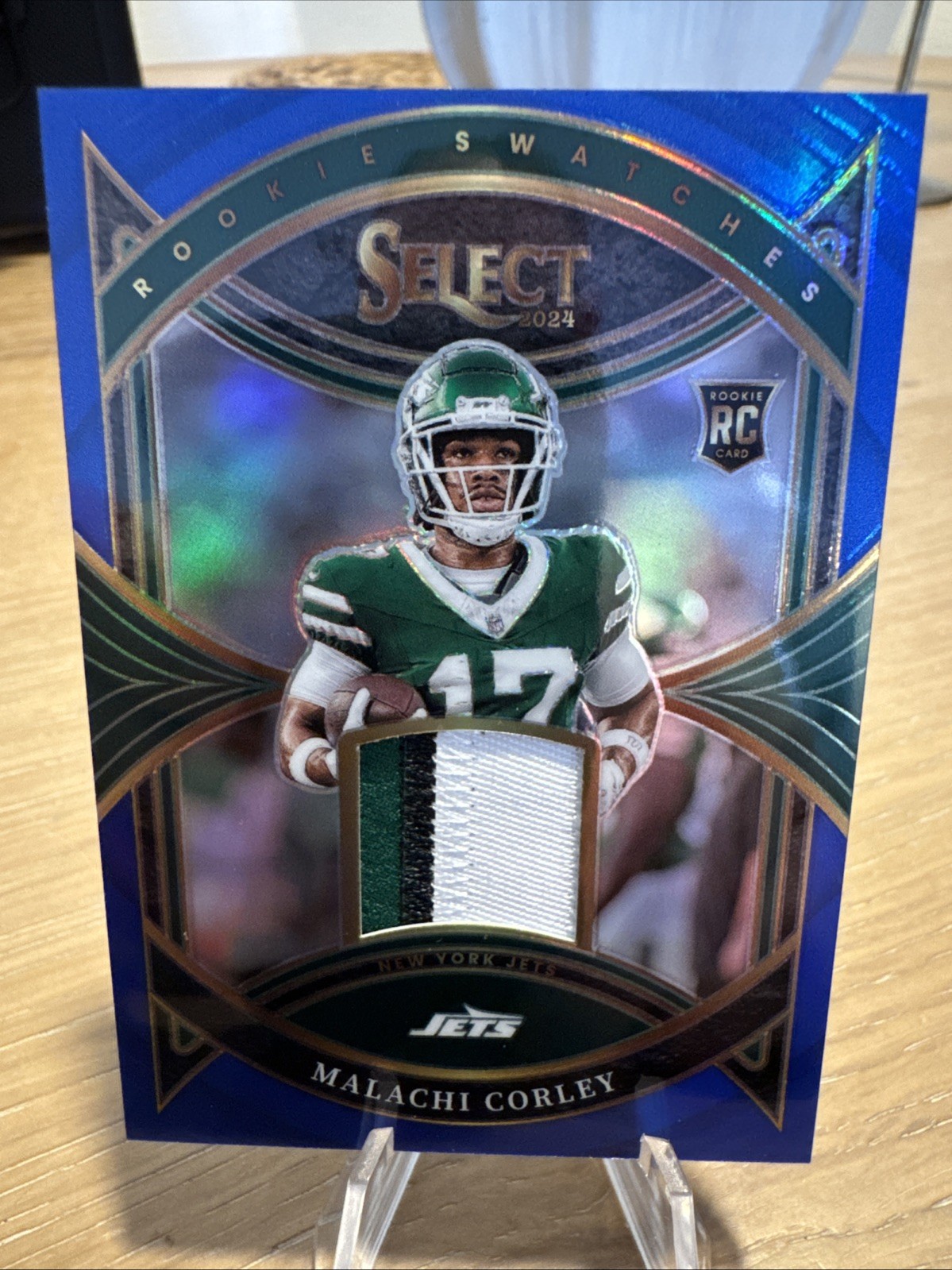 Malachi Corley Panini Select Rookie Swatches #RSMCY Blue Prizm