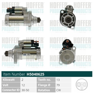 HOFFER Anlasser Starter VW SEAT CHEVROLET 1,2 1,4 0AH911023F 0AH911023FX