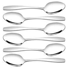 Banquet Serving Spoons 6-Piece Set Large Stainless Steel Buffet Dinner Spoons