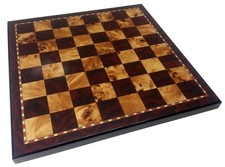 HPL 18" High Gloss Cherry  Burlwood Color Chess Board