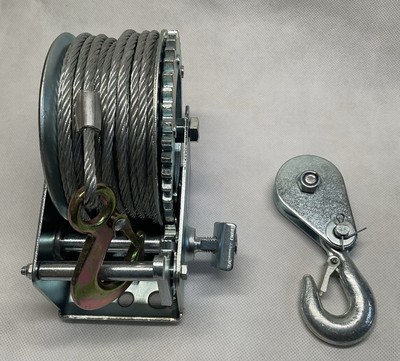 Toolzone 1200LB Hand Boot Seilwinde und Schäkel Baum Heben Ziehen Stahlseil