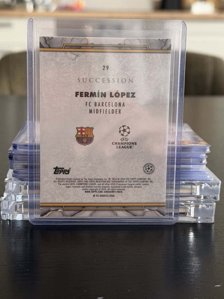 Topps Inception Fermin Lopez Fc Barcelona 16/125 Numbered Card | eBay UK