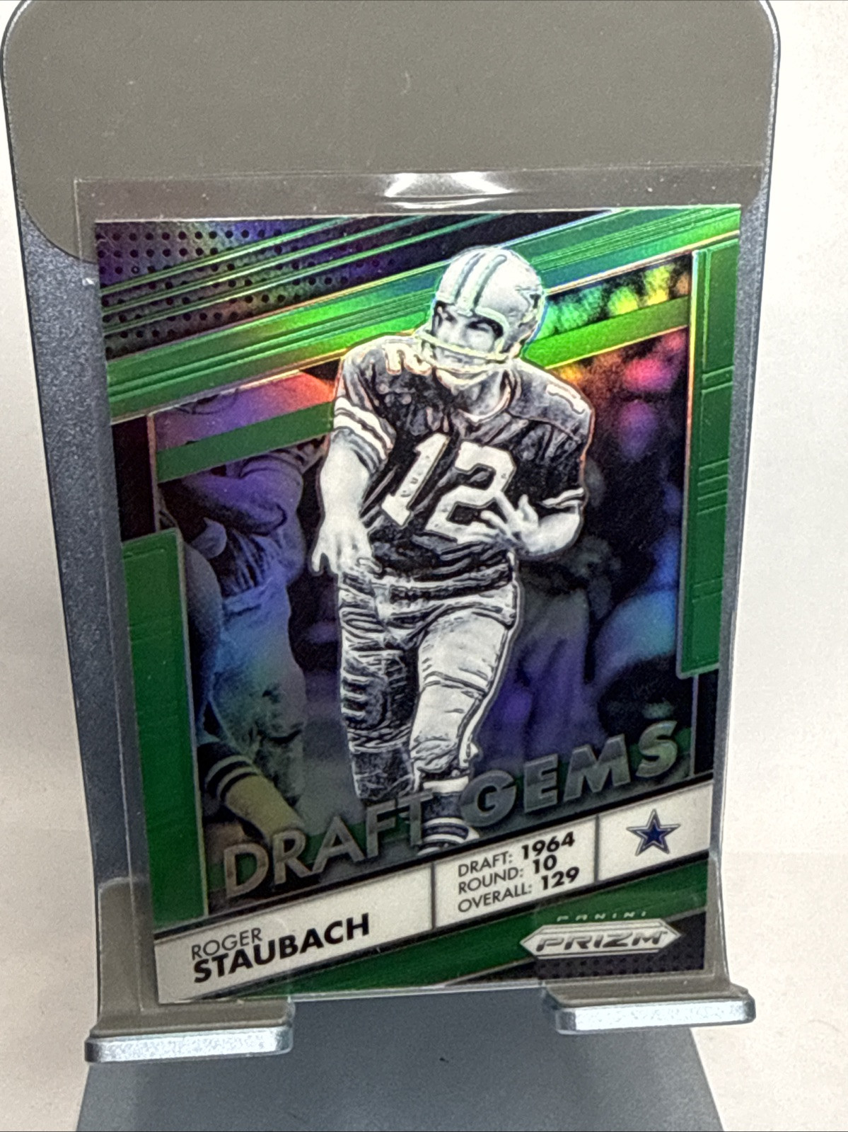 2016 Panini Prizm - Draft Gems Green Prizm #8 Roger Staubach