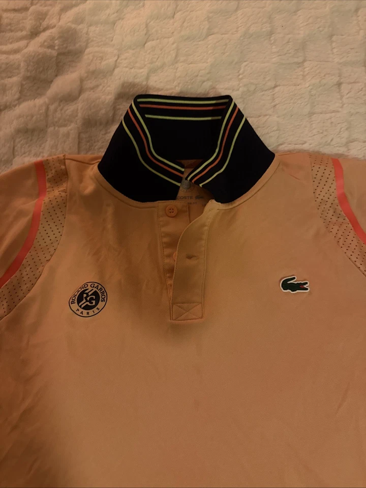 Lacoste Slim Fit Polo Shirt – Pink – Men’s Size Large (FR 5) - Image 2 of 4