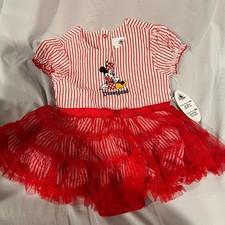 Size 24M Disneyland Minnie Mouse Red Tutu Ruffle Dress Baby 24 months NEW NWT