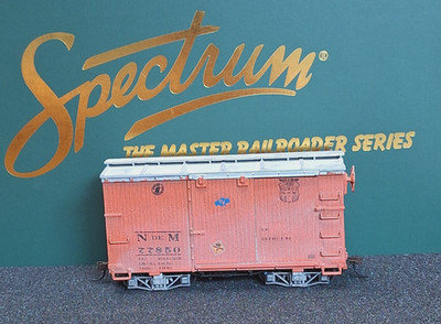 On30 Spectrum 18' BoxCar NdeM 77850 Nationales de Mexico Custom Detail Weathered