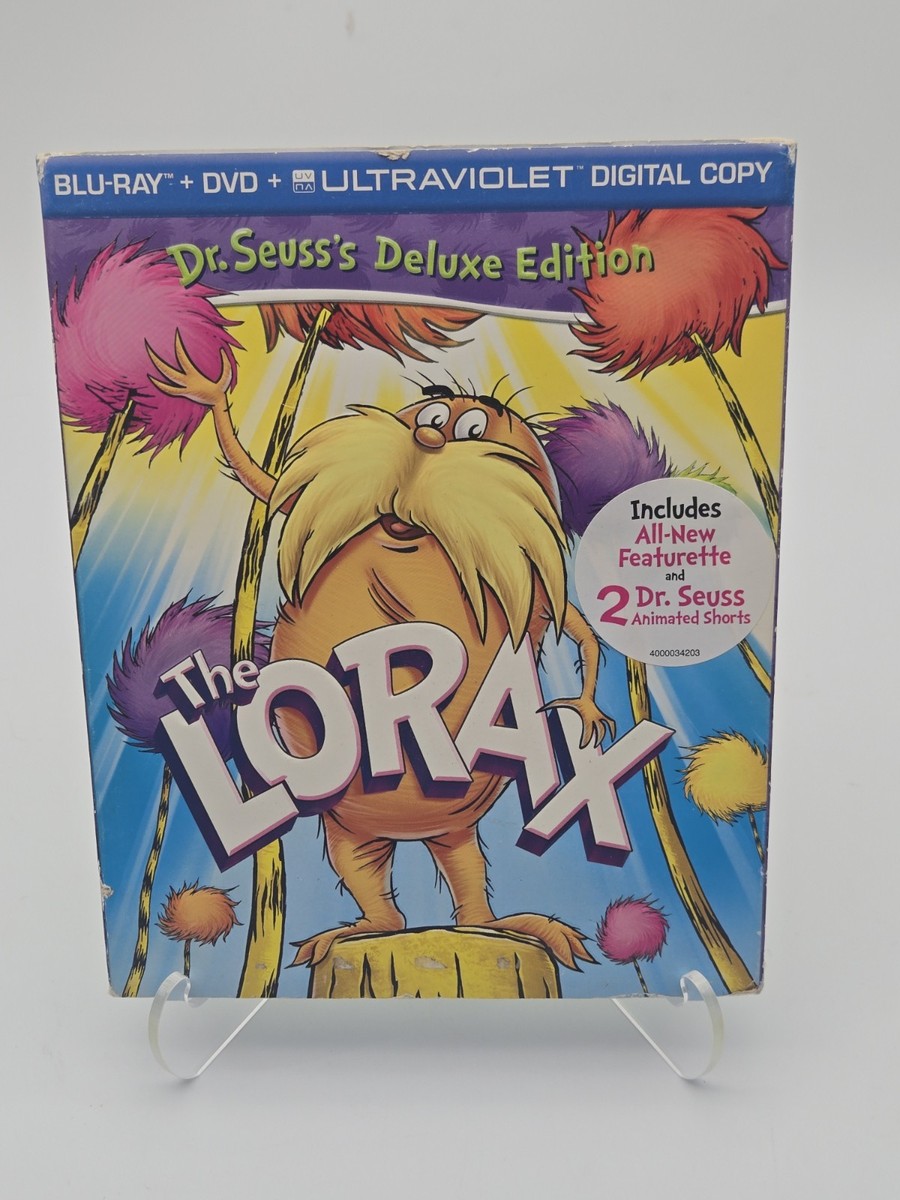Dr. Seuss The Lorax Deluxe Edition Blue Ray DVD w/ Slipcover - No