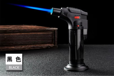 Windproof Jet Flame Torch Lighter - Refillable & Adjustable for Kitchen Use