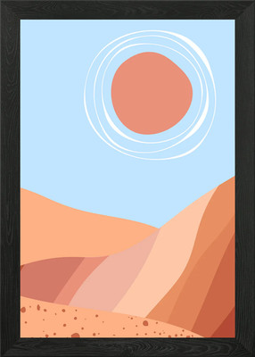 Wüste Berg Himmel Wolke Gerahmtes Wandbild Poster Leinwanddruck Bild