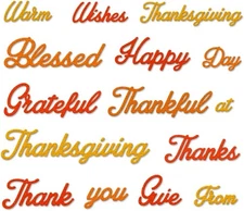 Metal Die Cuts for Card Making & Scrapbooking - Grateful, Blessed Words &... 