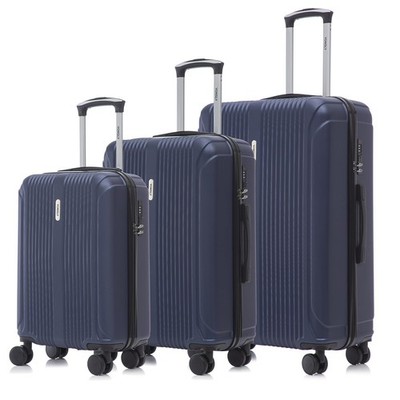 Koffer Trolley Reisekoffer Suitcase Set, 3er Dunkelblau Rollkoffer Handgepäck