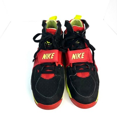 Nike Air Huarache Fury 96 Cross Training Shoes Mens 10 Black Red Neon 679083-020