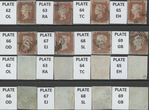 SG8 1d x 8 Plated 4 Margin Alphabet I Examples. Good-Fine Used. (1 ...