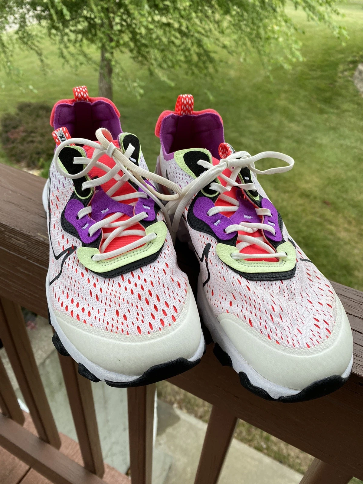 Scarpe da corsa Nike React Vision Bolt Laser bianco cremisi rosa taglia 7 anni CD6888 102